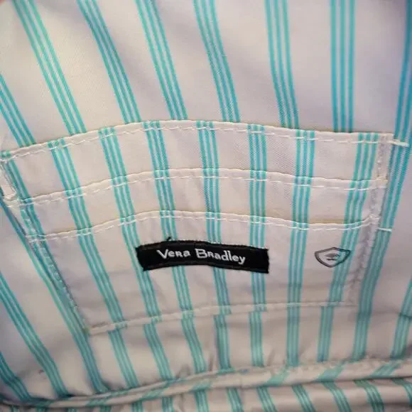 Vera Bradley Iconic Little Crossbody Purse Paisley Stripes - Picture 7 of 11